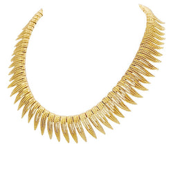 Collier en or jaune à franges de fils torsadés - Castafiore