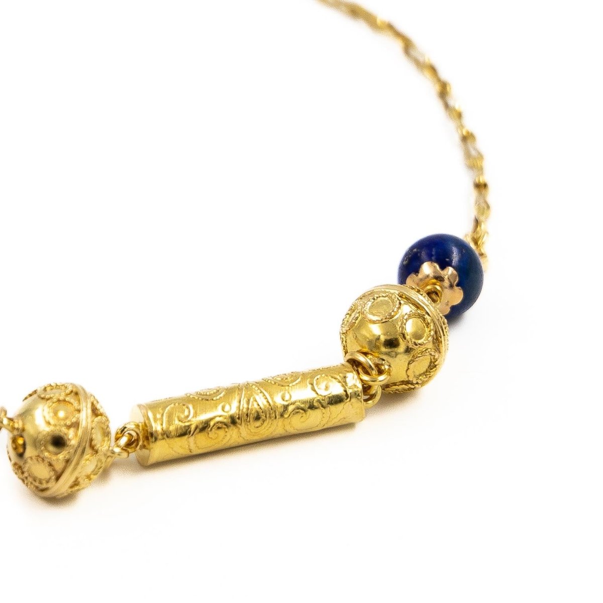 Collier en or jaune et lapis lazuli - Castafiore