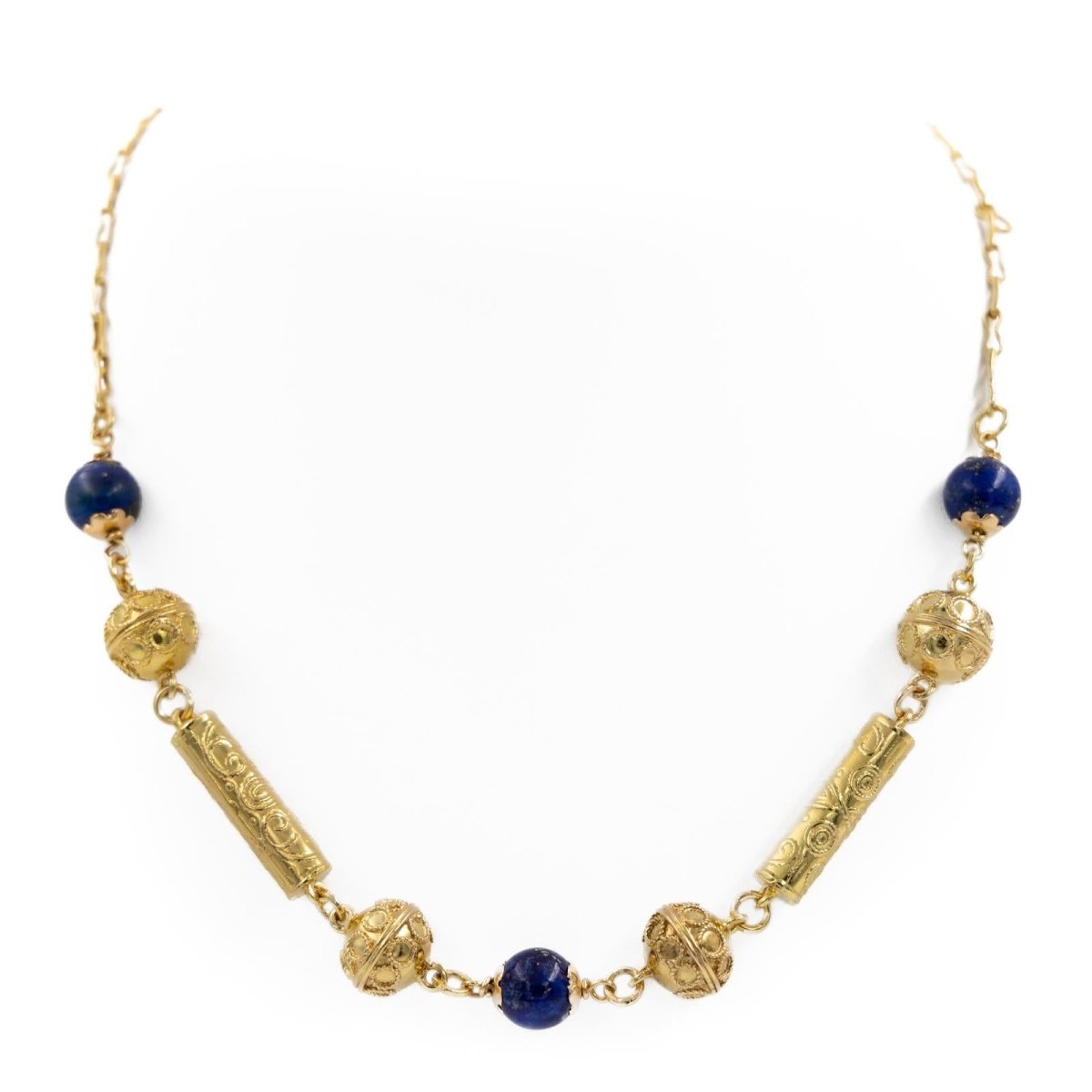 Collier en or jaune et lapis lazuli - Castafiore