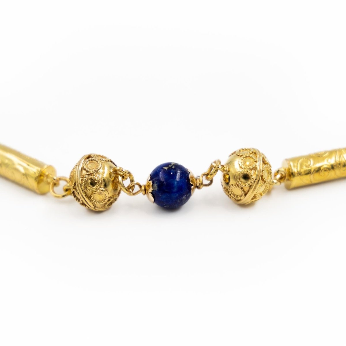 Collier en or jaune et lapis lazuli - Castafiore