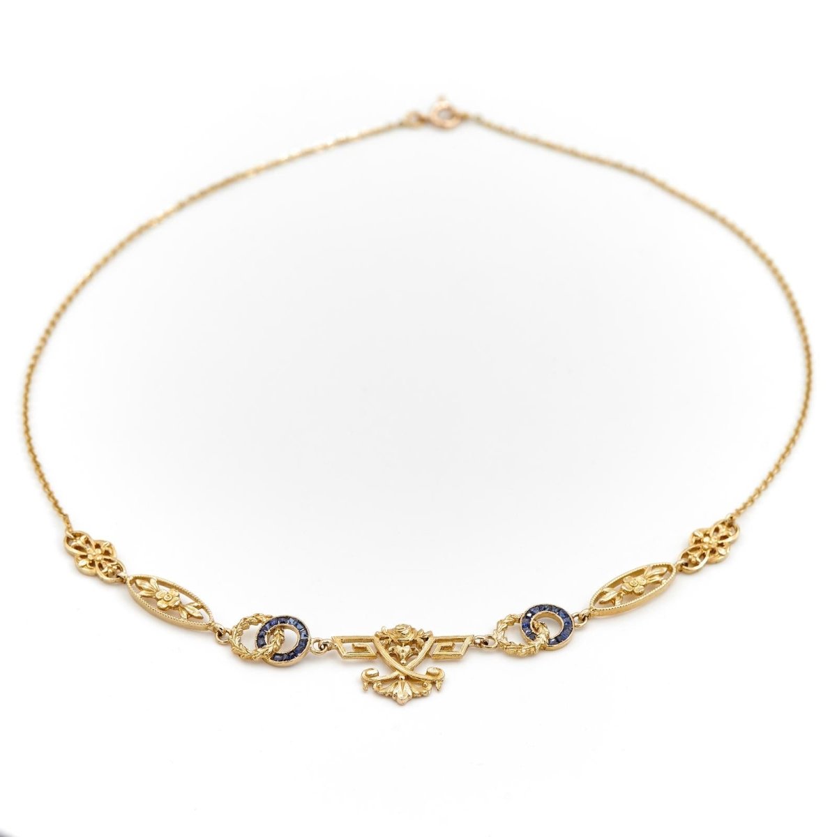 Collier en or jaune et saphirs - Castafiore