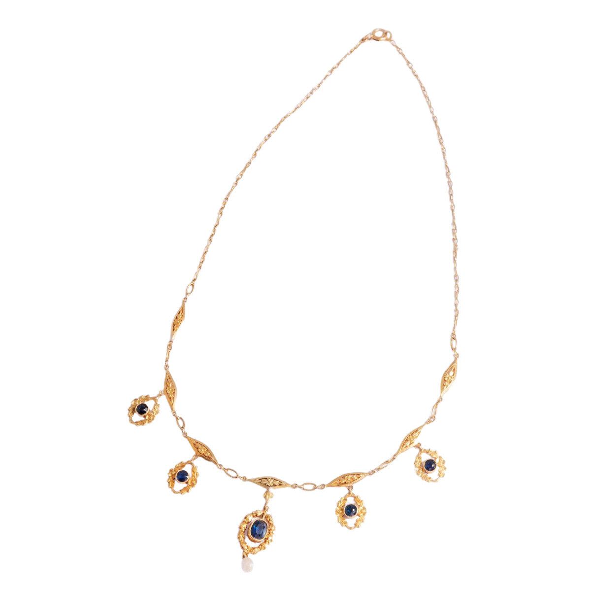 Collier en or jaune et saphirs - Castafiore