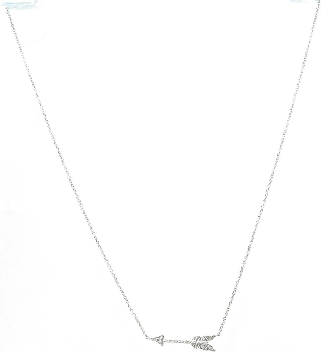 Collier en platine formant une flèche en diamant signée de la Maison Tiffany & co - Castafiore