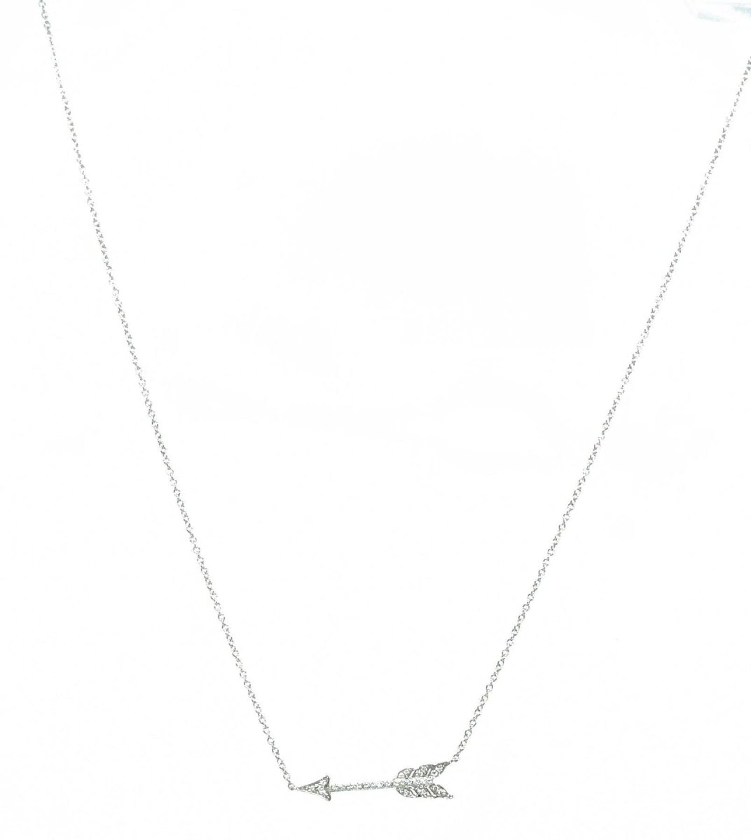 Collier en platine formant une flèche en diamant signée de la Maison Tiffany & co - Castafiore