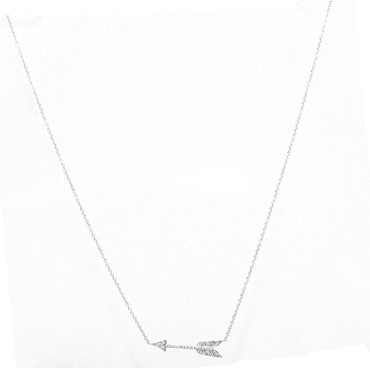 Collier en platine formant une flèche en diamant signée de la Maison Tiffany & co - Castafiore