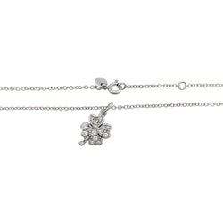 Collier et pendentif Dodo "Trèfle" en or blanc et diamants - Castafiore