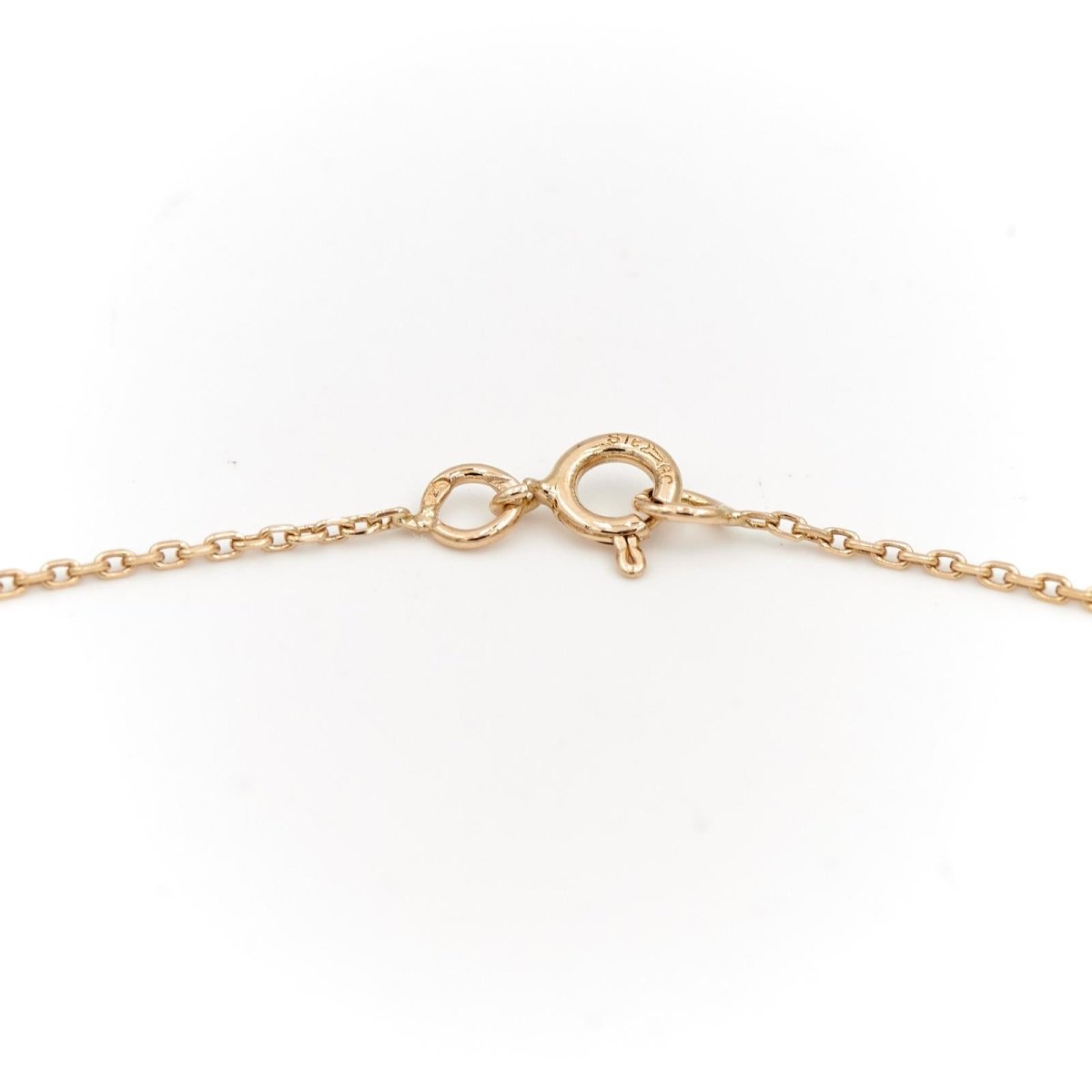 Collier fin en or jaune, diamants et saphir - Castafiore