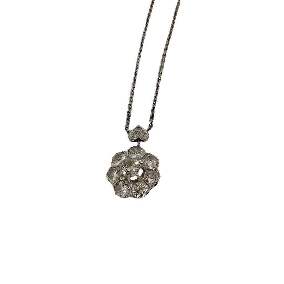 Collier Fleur en or blanc, platine et diamants - Castafiore