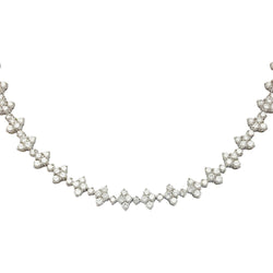 Collier fleurettes en or blanc et diamants - Castafiore