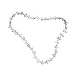 Collier fleurettes en or blanc et diamants - Castafiore