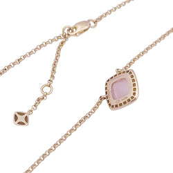 Collier FRED "Pain de sucre" en or rose, quartz rose et diamants - Castafiore
