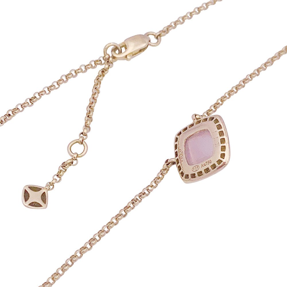 Collier FRED "Pain de sucre" en or rose, quartz rose et diamants - Castafiore