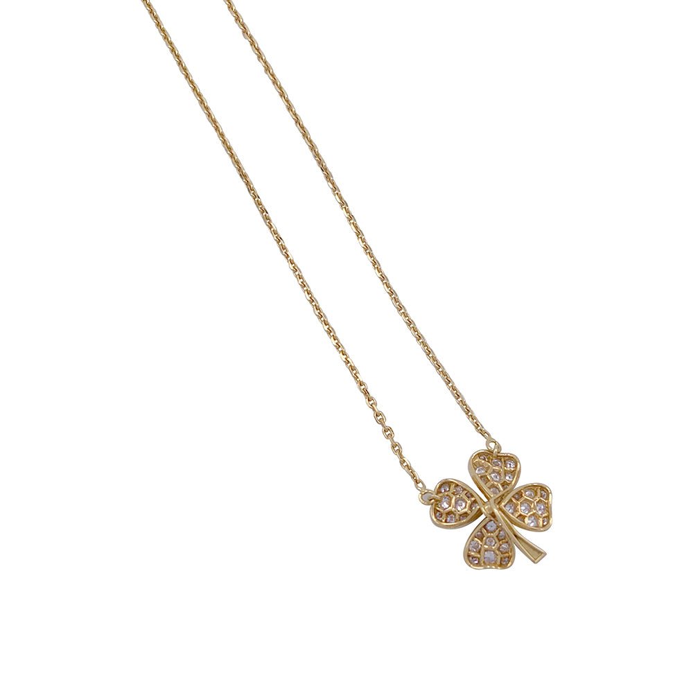 Collier Fred, "Trèfle", or jaune et diamants - Castafiore