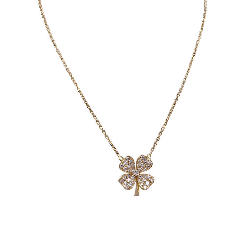 Collier Fred, "Trèfle", or jaune et diamants - Castafiore