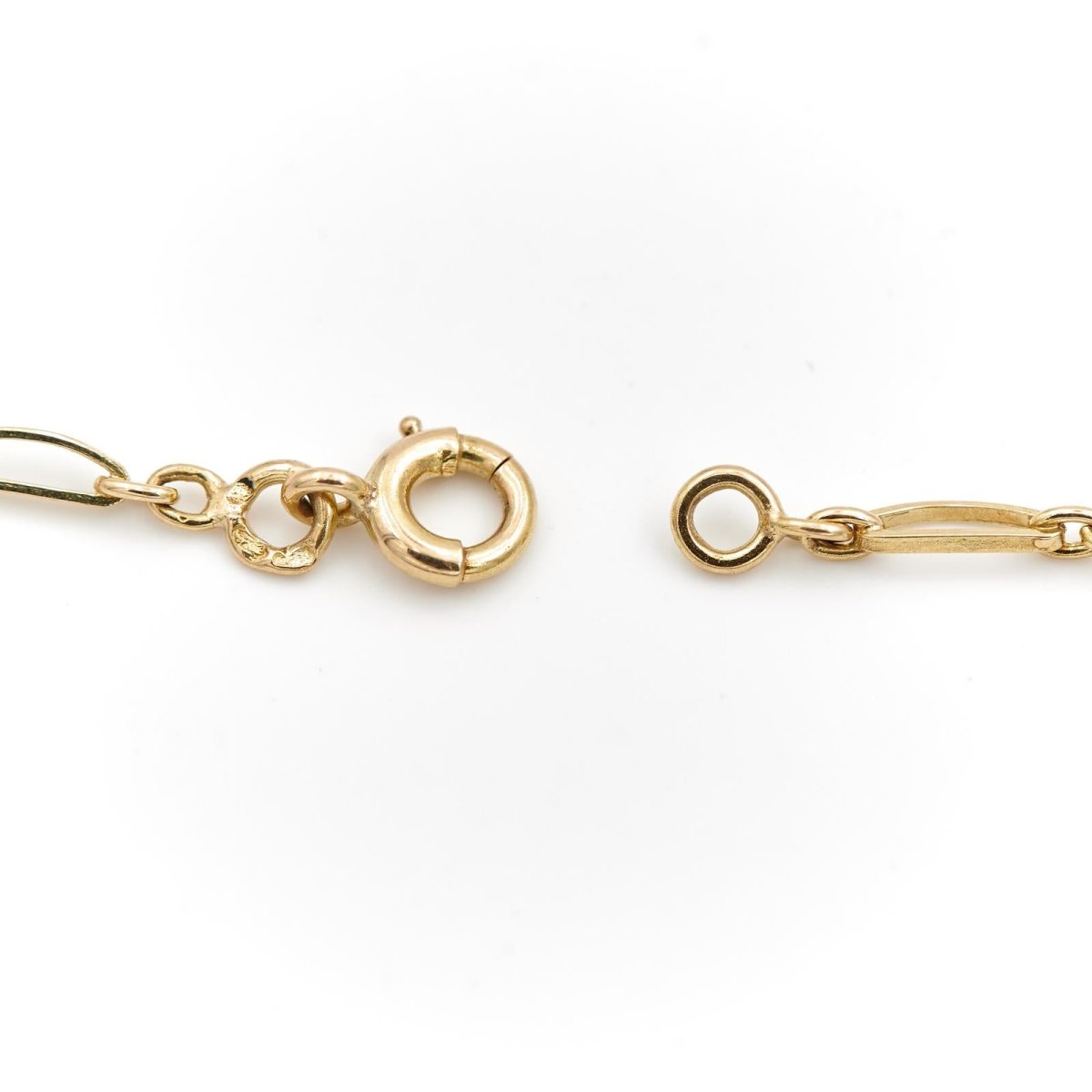 Collier géométrique en or jaune et saphirs - Castafiore