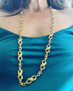 Collier GILBERT ALBERT maille froissée en or jaune - Castafiore