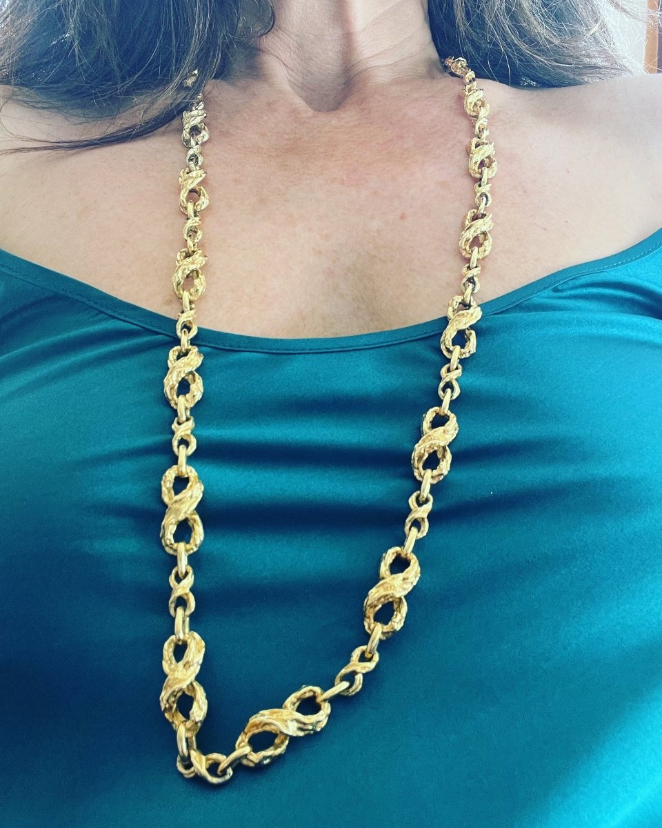 Collier GILBERT ALBERT maille froissée en or jaune - Castafiore