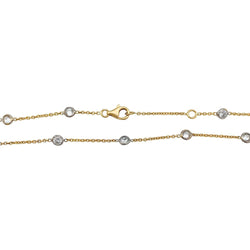 Collier gouttière en deux tons d'or serti de diamants - Castafiore