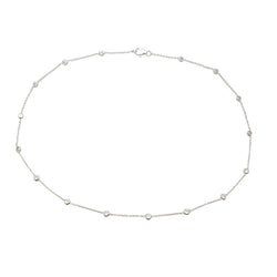 Collier gouttière en or blanc, diamants - Castafiore