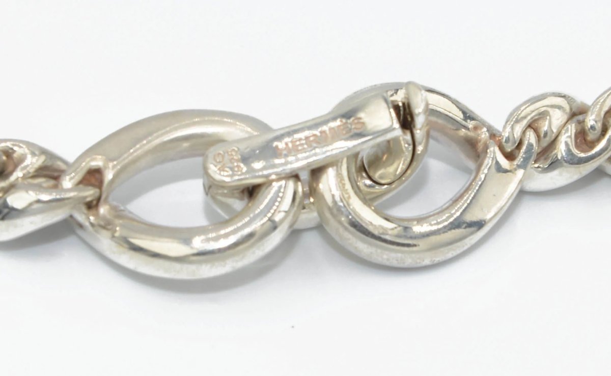 HERMÈS “Torsade” necklace in silver – Castafiore