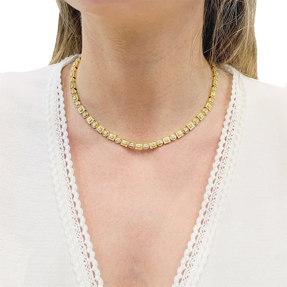 Collier LALAOUNIS "Byzantine" en or jaune et diamants - Castafiore