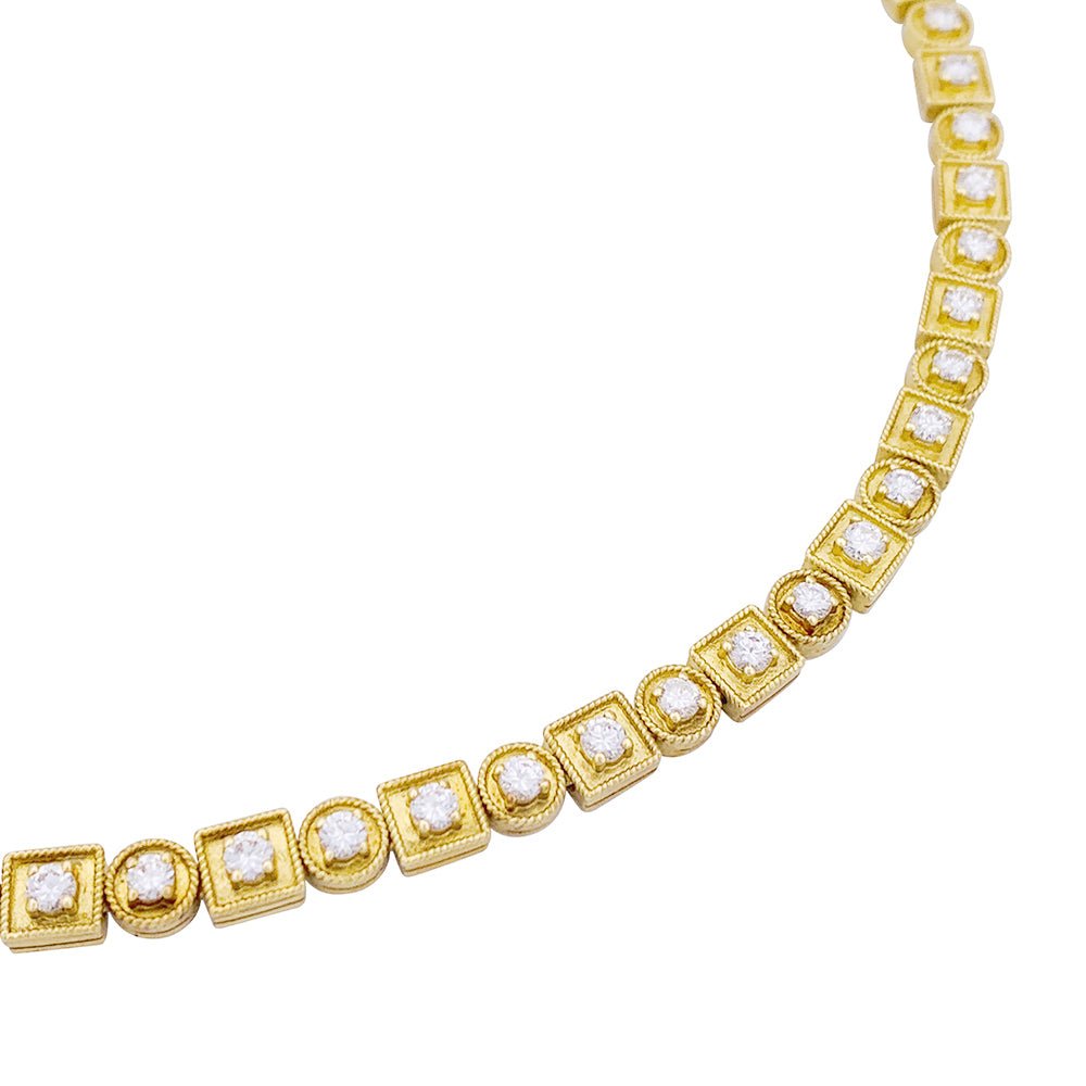 Collier LALAOUNIS "Byzantine" en or jaune et diamants - Castafiore