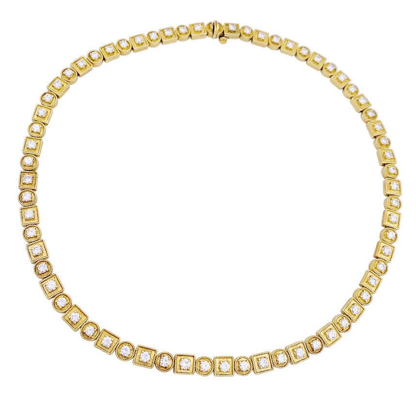 Collier LALAOUNIS "Byzantine" en or jaune et diamants - Castafiore