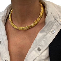 Collier Lalaounis "Epis" en or jaune et diamants - Castafiore