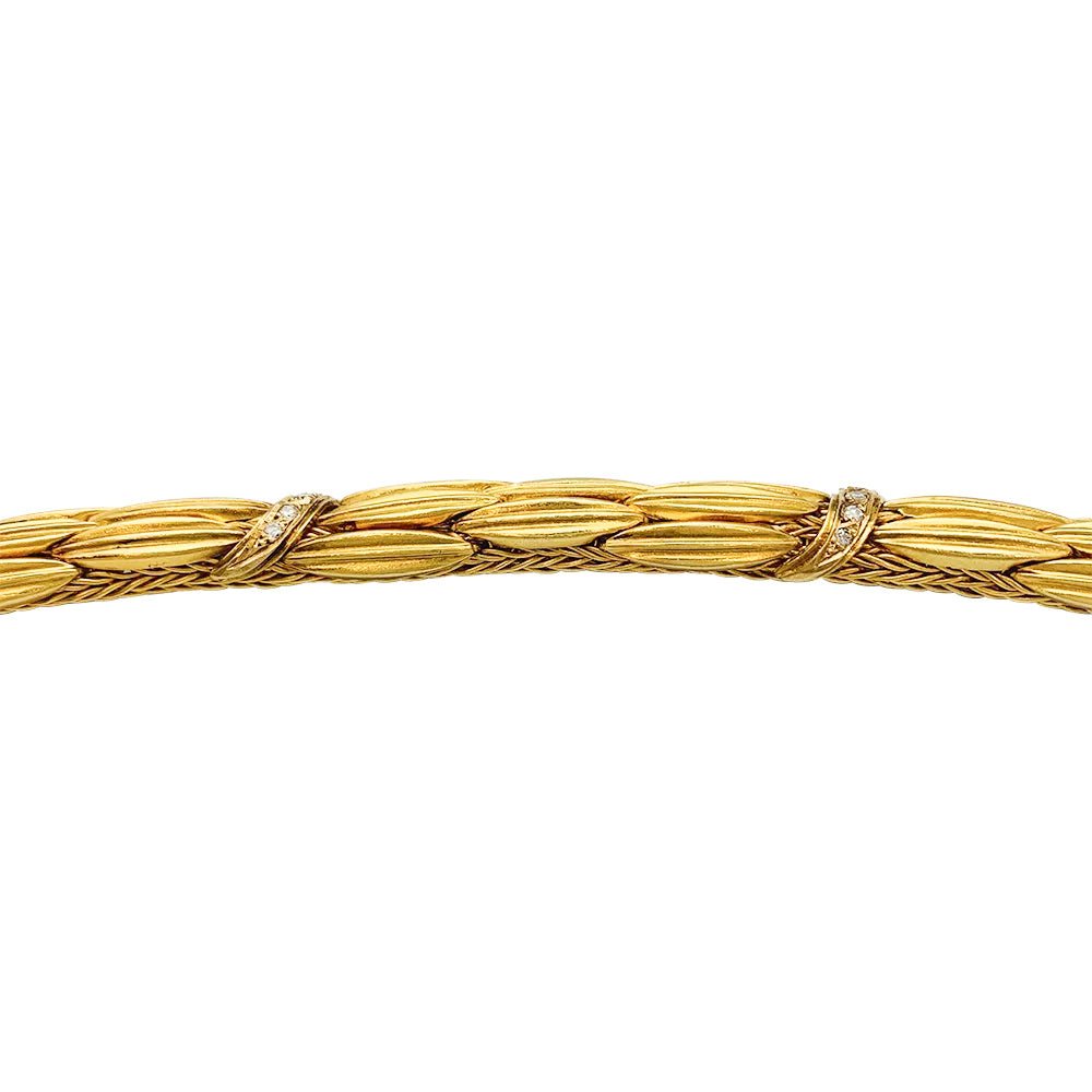 Collier Lalaounis "Epis" en or jaune et diamants - Castafiore