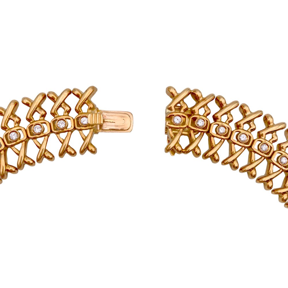 Collier Lalaounis, or jaune, diamants - Castafiore