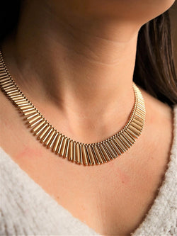 Collier large en or jaune - Castafiore