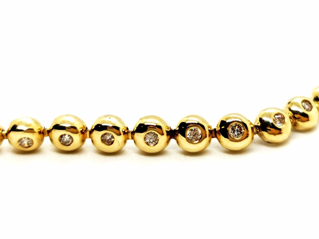 Collier ligne de diamants en or jaune - Castafiore