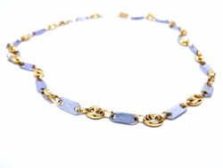 Collier Maille alternée grain de café en 2 ors - Castafiore