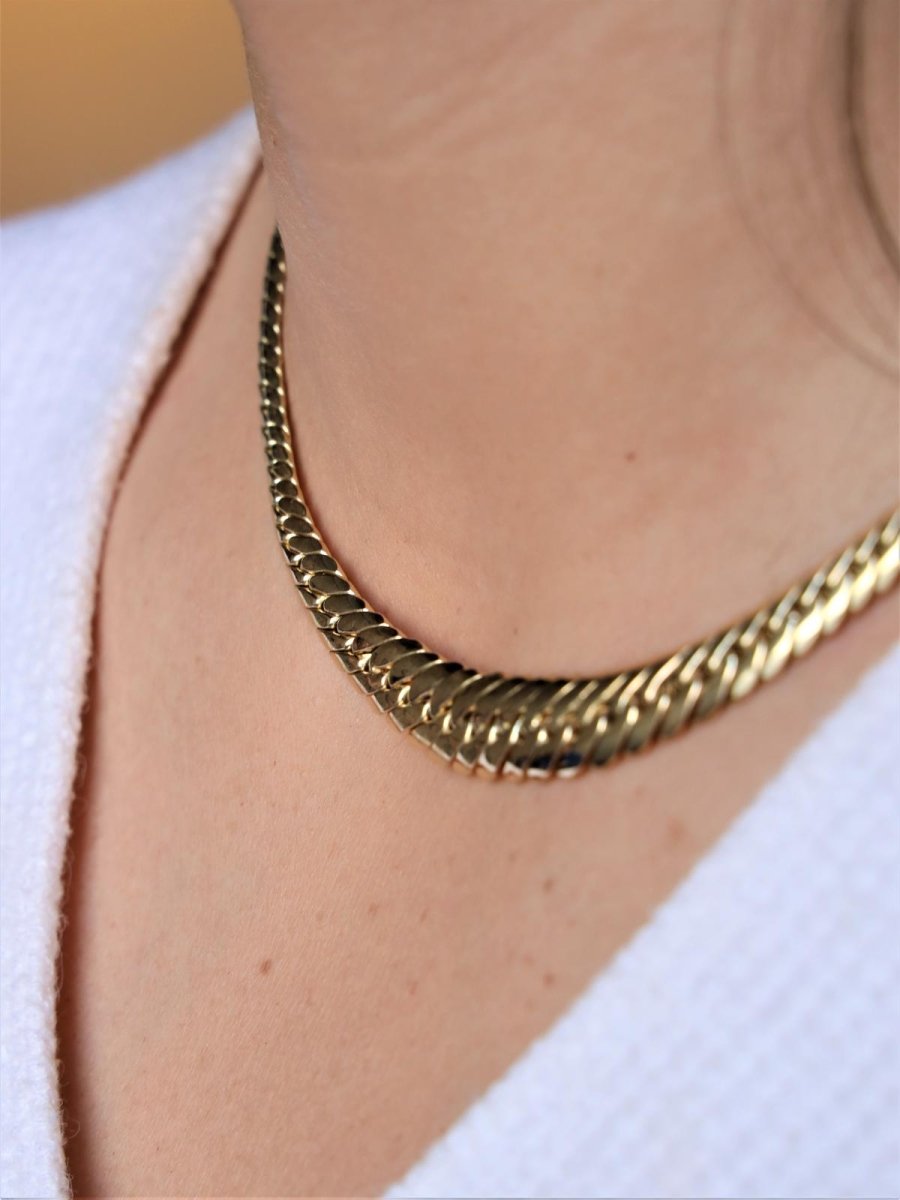 Collier Maille anglaise en or jaune - Castafiore