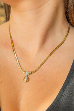 Collier Maille anglaise Or jaune Diamant - Castafiore