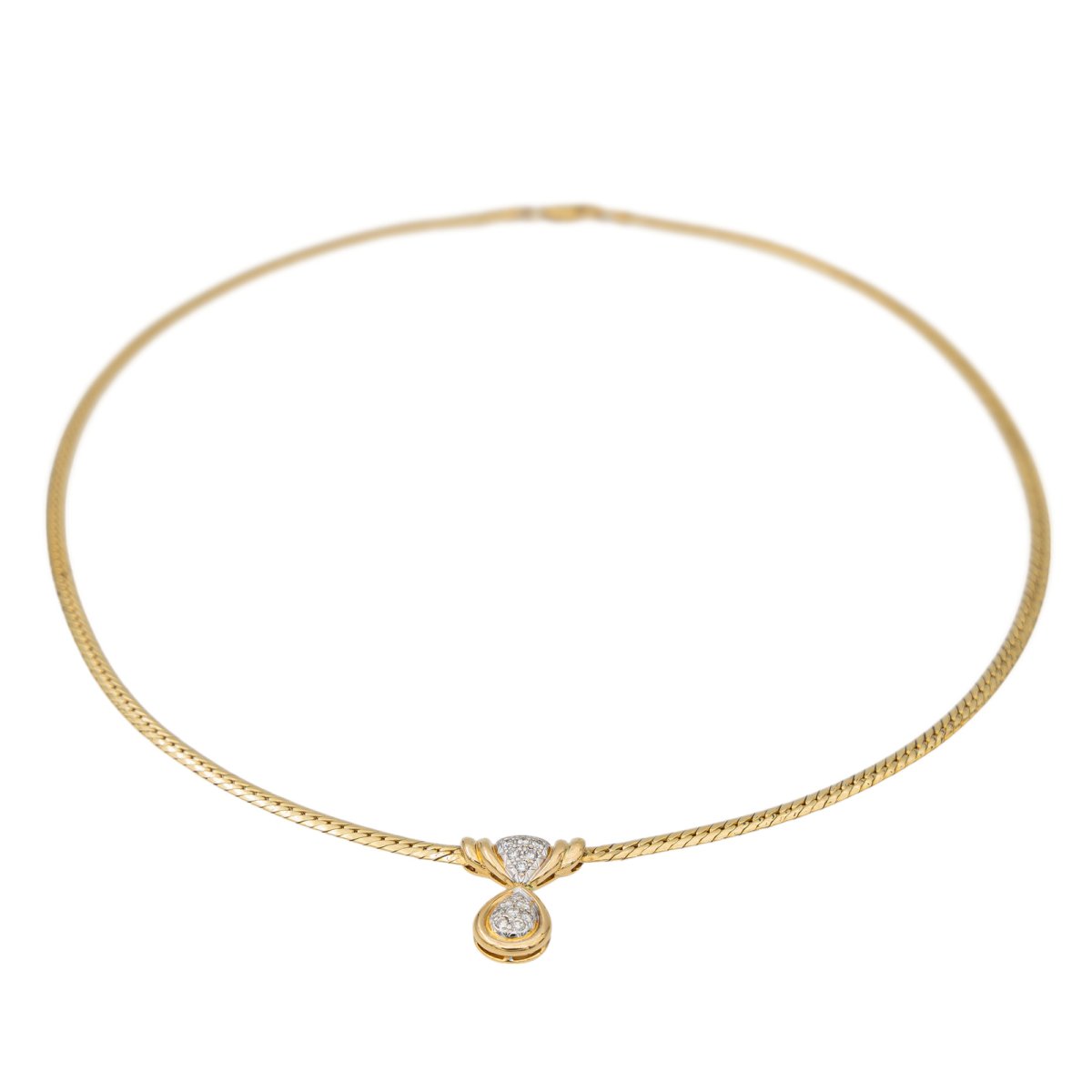 Collier Maille anglaise Or jaune Diamant - Castafiore