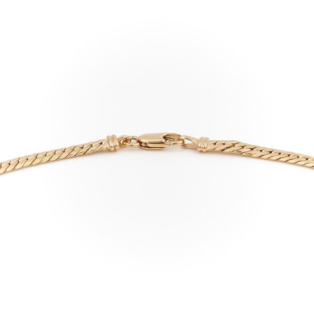 Collier Maille anglaise Or jaune Saphir - Castafiore