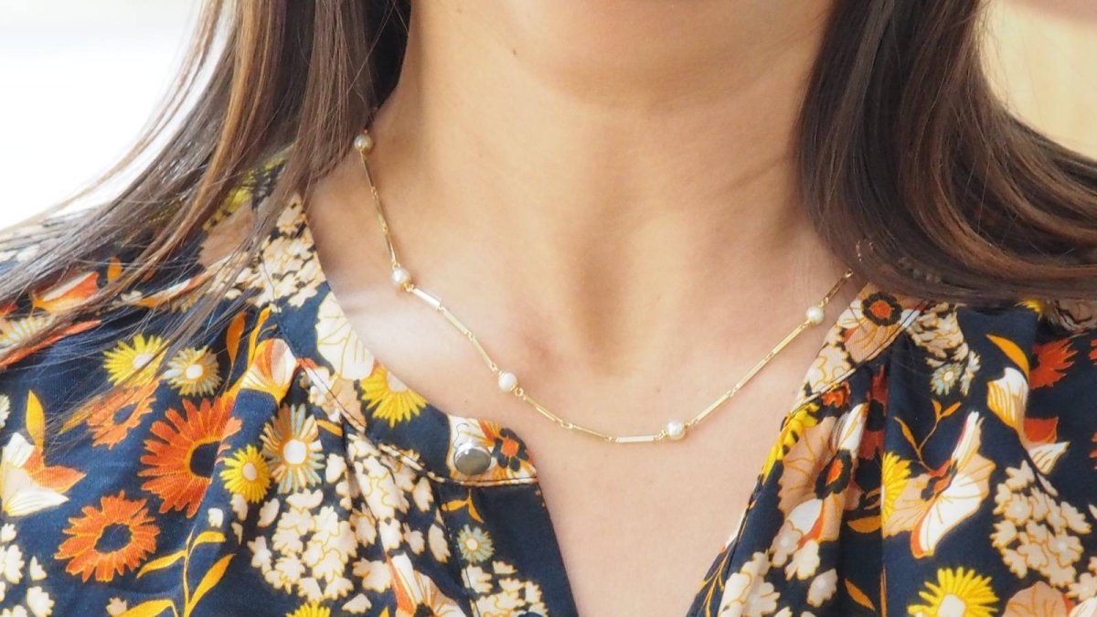 Collier Maille en or jaune et perles de culture - Castafiore