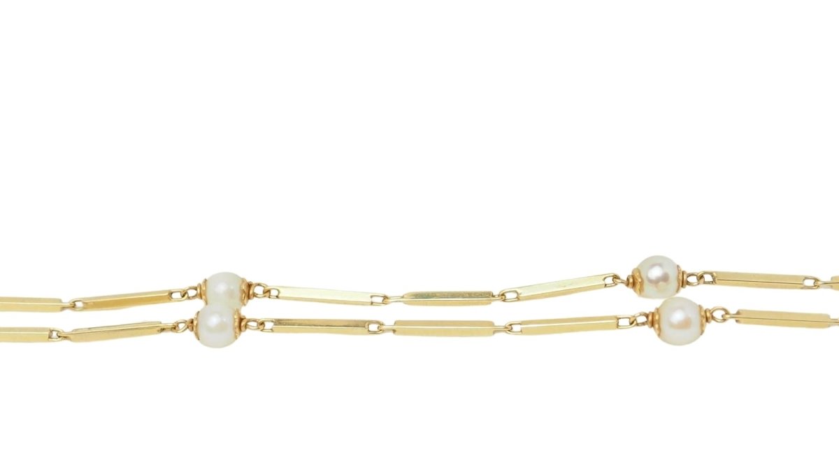 Collier Maille en or jaune et perles de culture - Castafiore