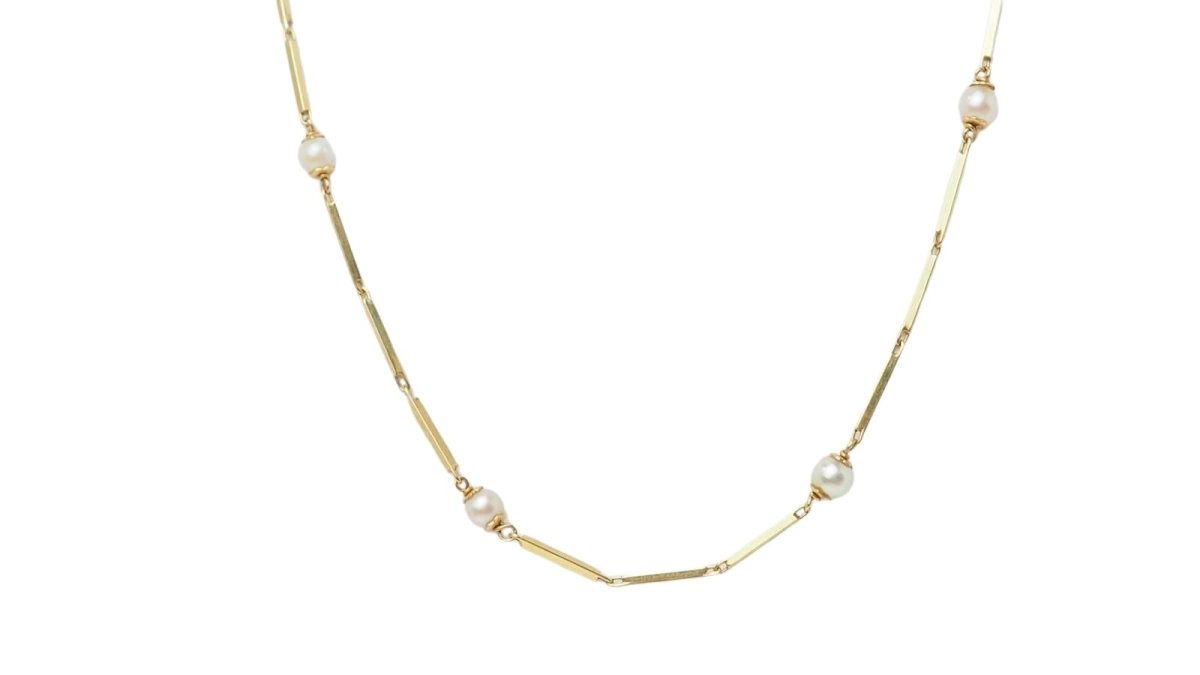 Collier Maille en or jaune et perles de culture - Castafiore