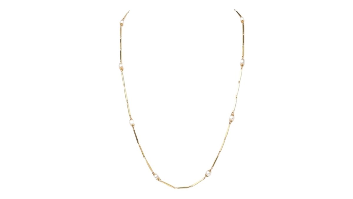 Collier Maille en or jaune et perles de culture - Castafiore