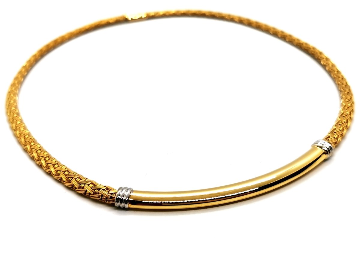 Collier Maille et jonc en 2 ors - Castafiore