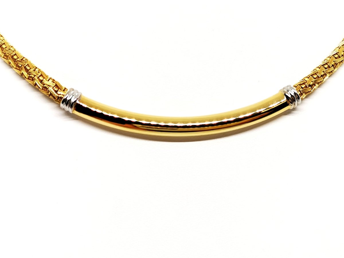 Collier Maille et jonc en 2 ors - Castafiore