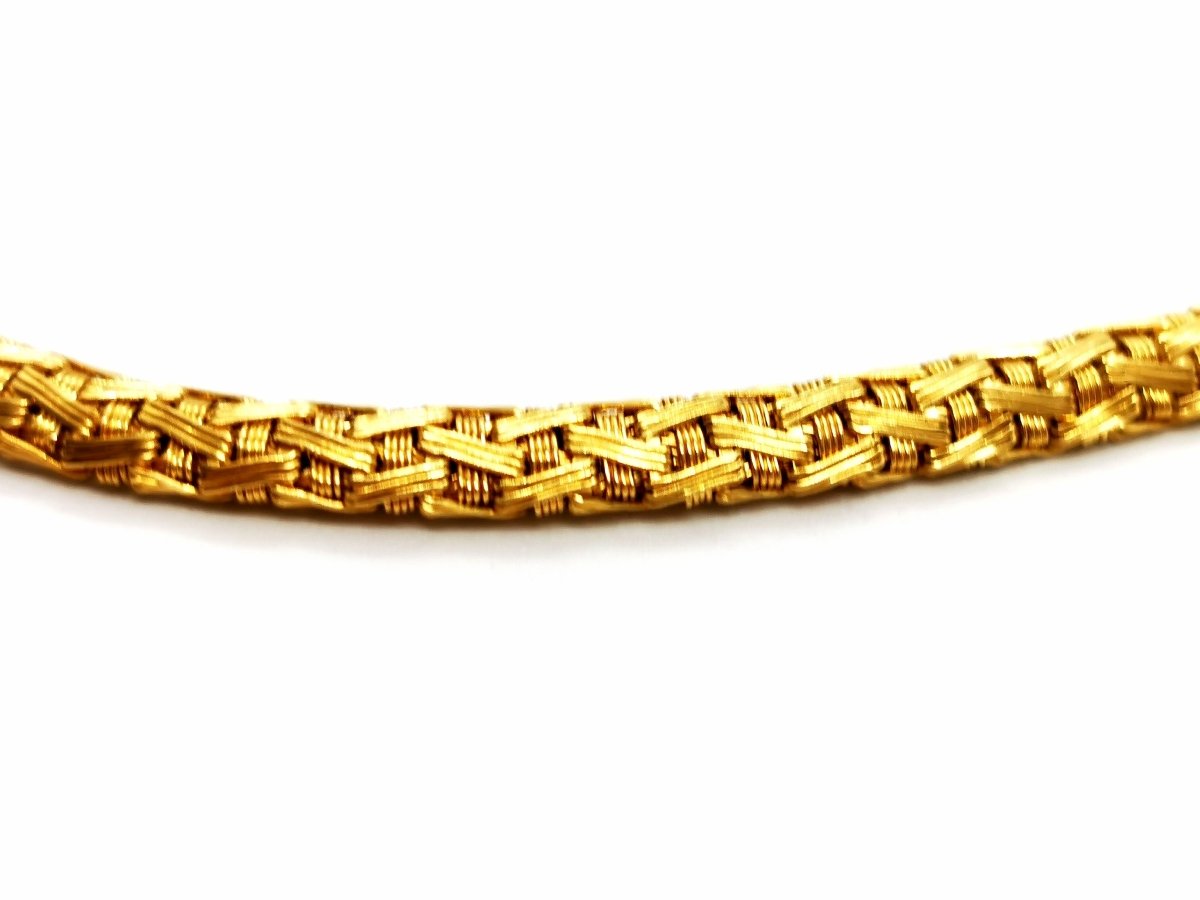 Collier Maille et jonc en 2 ors - Castafiore