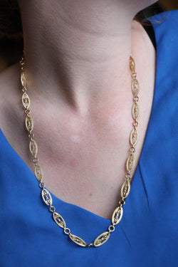 Collier Maille filigrane en or jaune - Castafiore