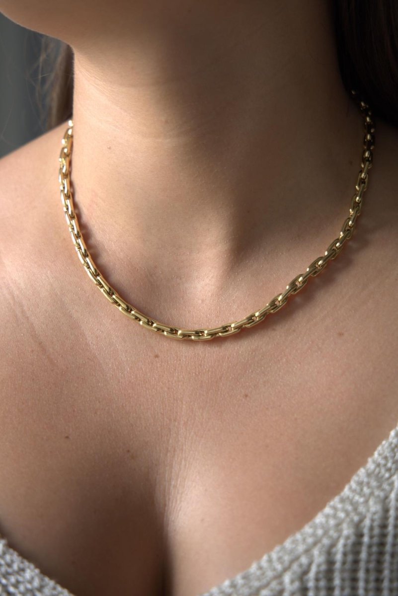 Collier Maille forçat en or jaune - Castafiore