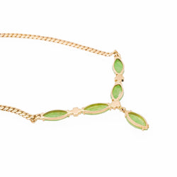 Collier Maille gourmette Or jaune Jade Jadéite - Castafiore