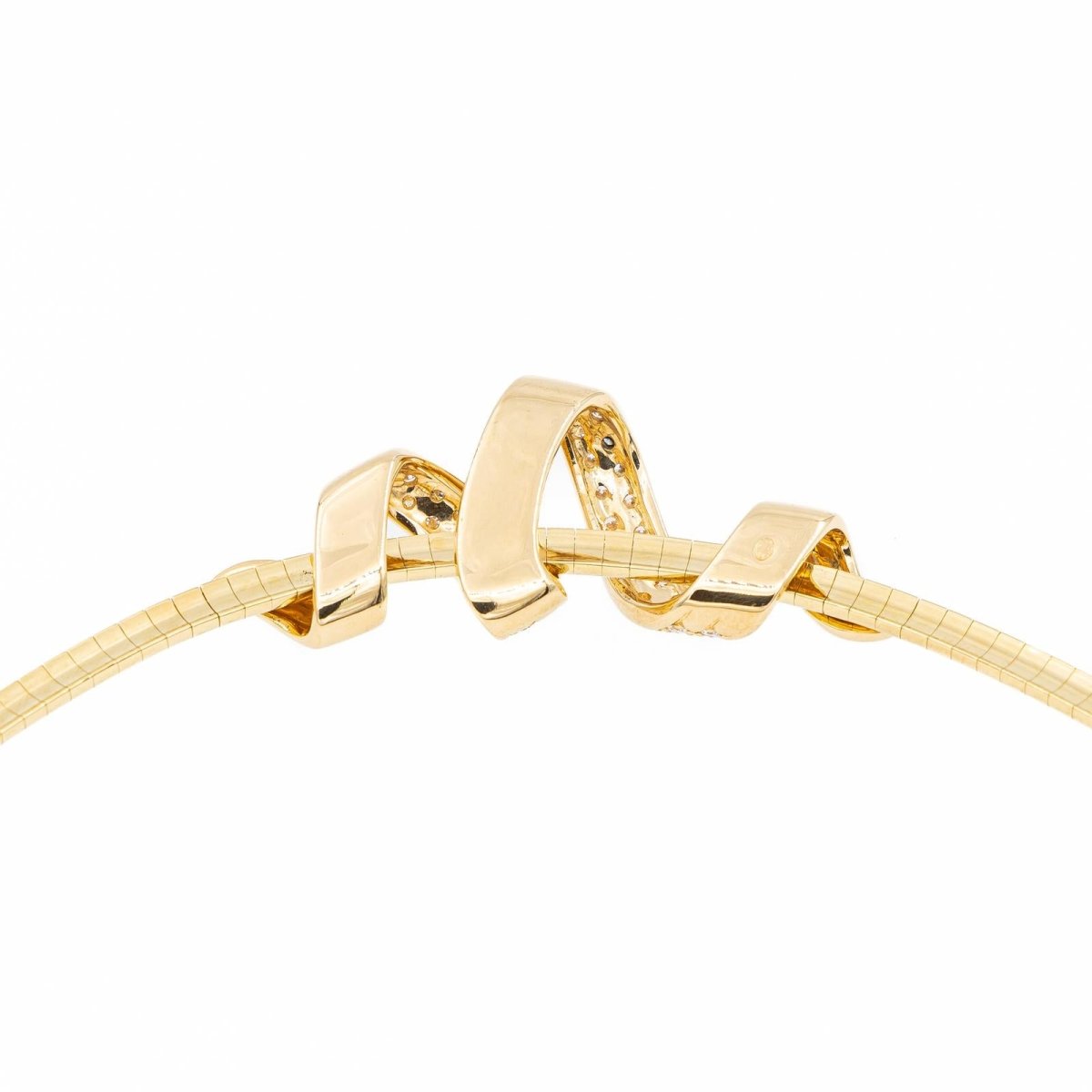 Collier Maille oméga Or jaune Diamant - Castafiore
