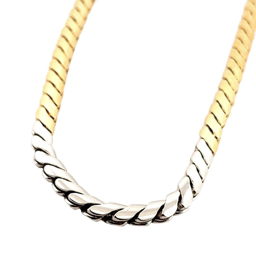 Collier Maille POMELLATO en or jaune, or blanc et diamants - Castafiore