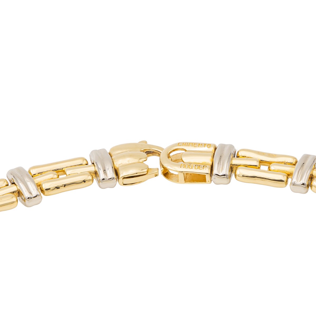 Collier Maille souple CHIMENTO en or jaune et or blanc - Castafiore